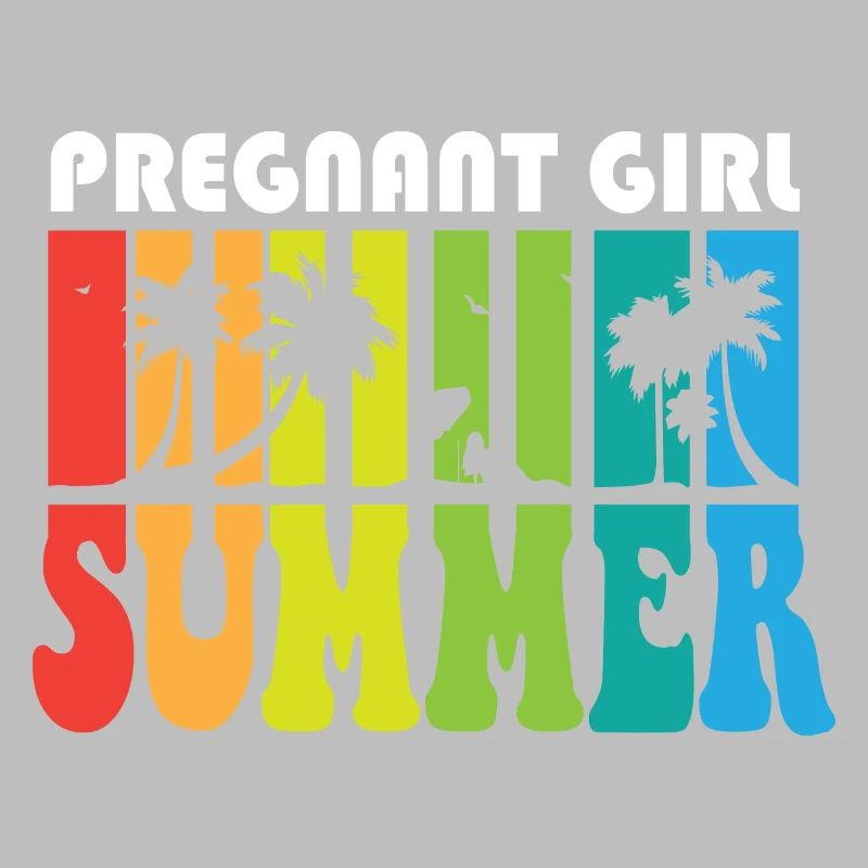 Fille enceinte Annonce de bébé d’été Grossesse
