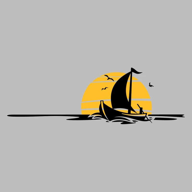 Schiffe - Segelboot Sonne