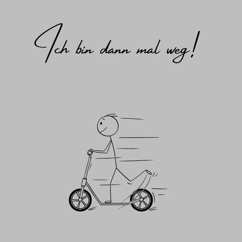 Ich bin dann mal weg - Tretroller Rollerfahrer