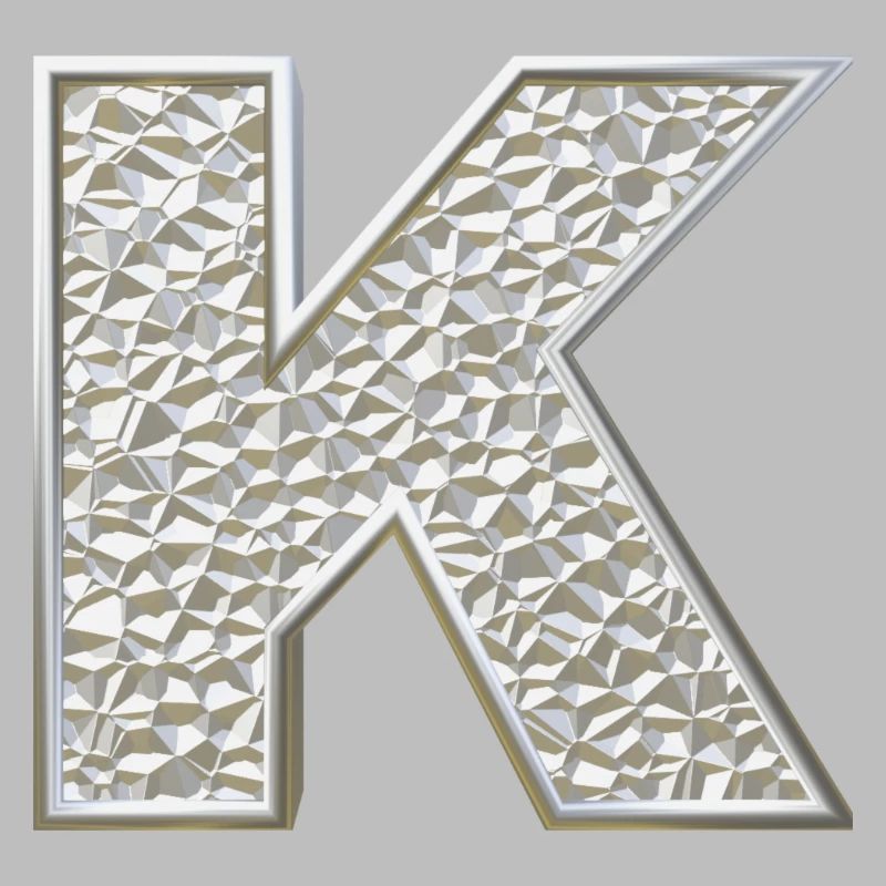 K, letter, letter K, initial, initial K, monogram,