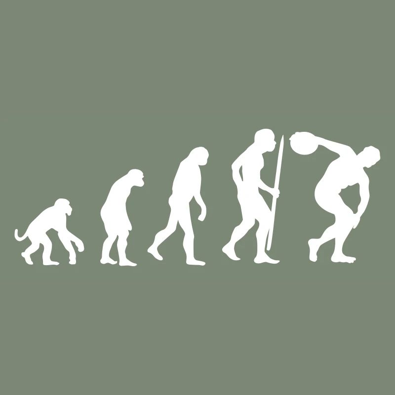 Evolution discus throw Athlete discus thrower