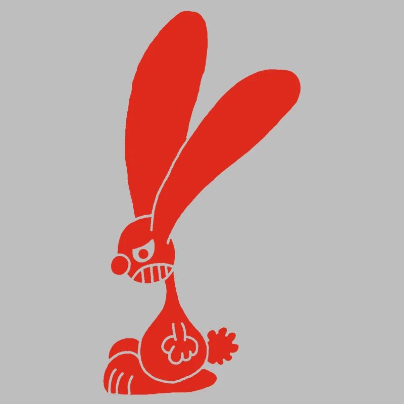 Grumpy red rabbit