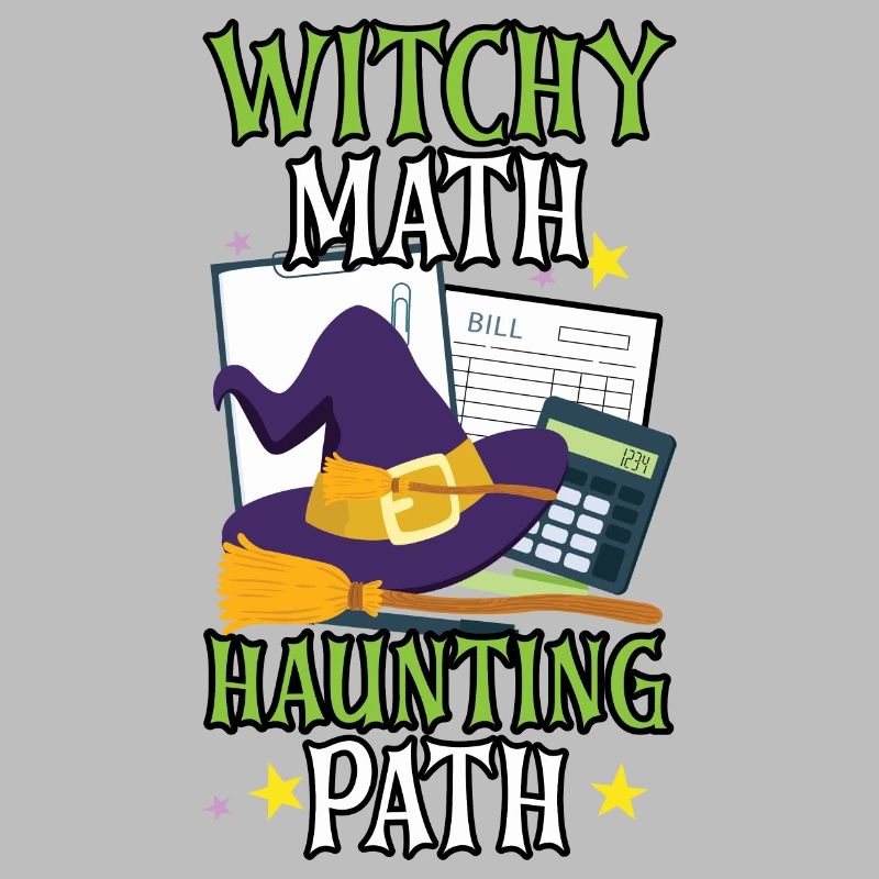 Witch Math Haunted Path Comptable Halloween