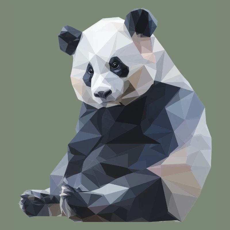 Conception du logo Panda I Low Poly Art