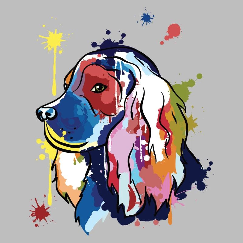 Cocker spaniel - illustration colorée