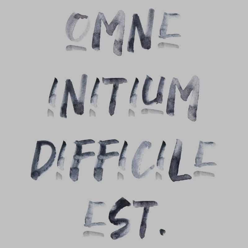 all beginning is difficult Latin quotation scripture