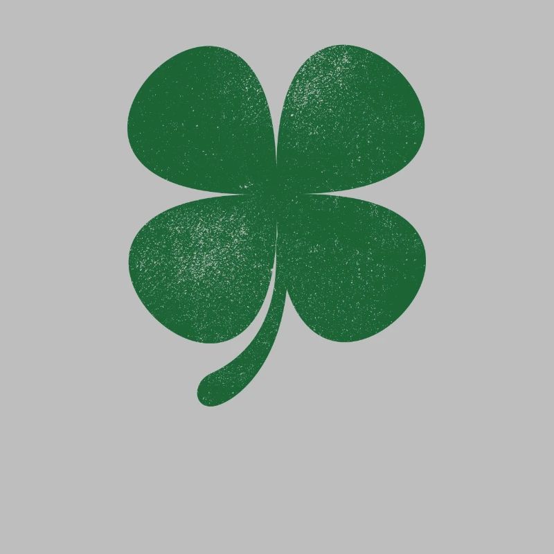 Distressed Green Four Leaf Clover Saint Patricks