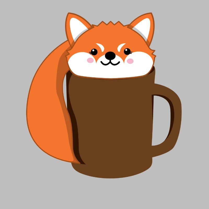 Fuchs - Kaffee - Tase - Comicstyle - Geschenk