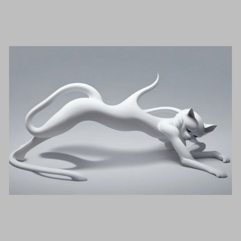 Abstract Cat Artwork