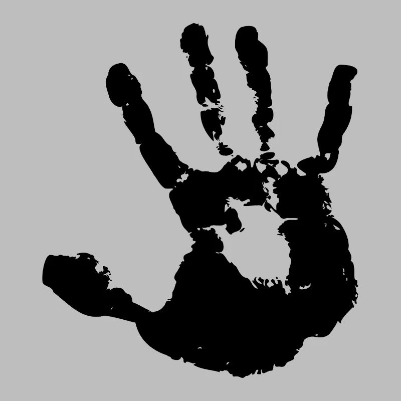 Encre d’impression à la main empreinte de main non interdite ne pas