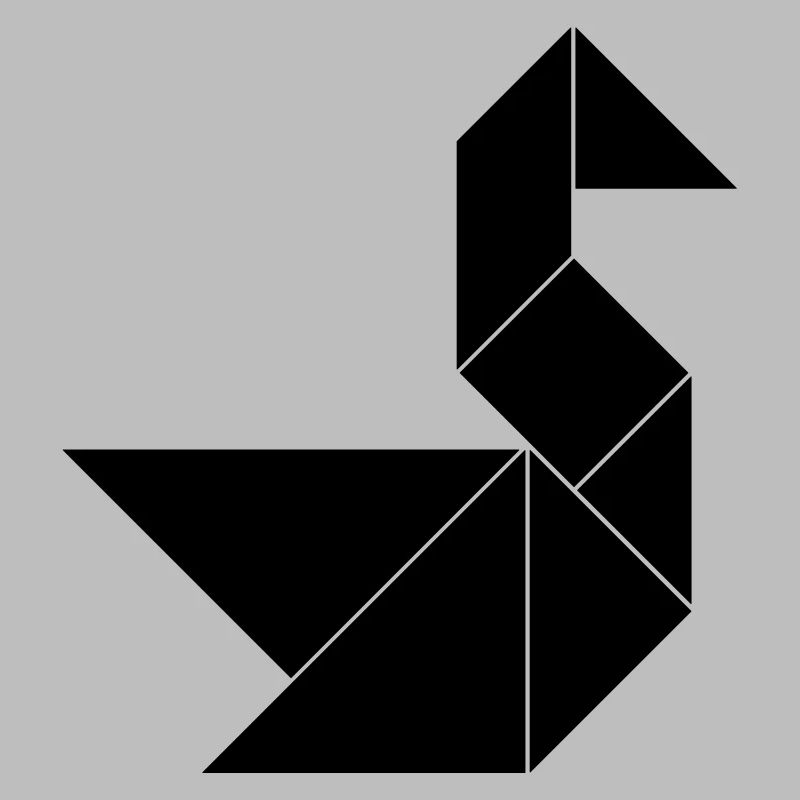 Tangram Schwan einfarbig