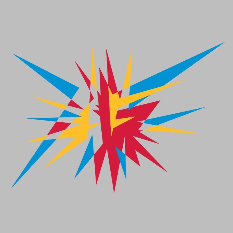 Explosion und Strahlen