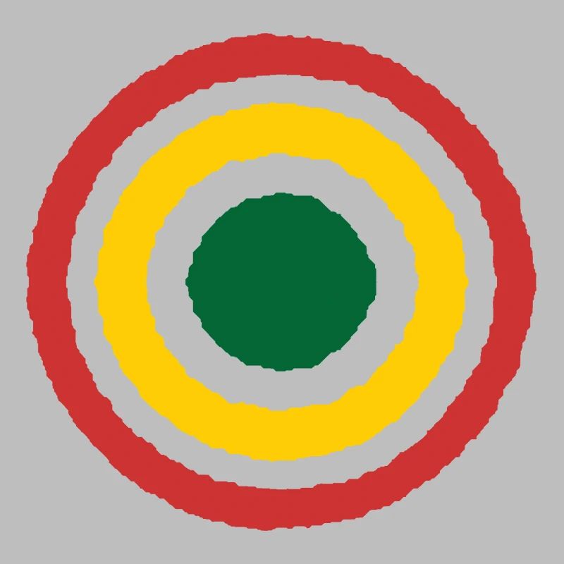 Abstract Concentric Reggae Circle Design