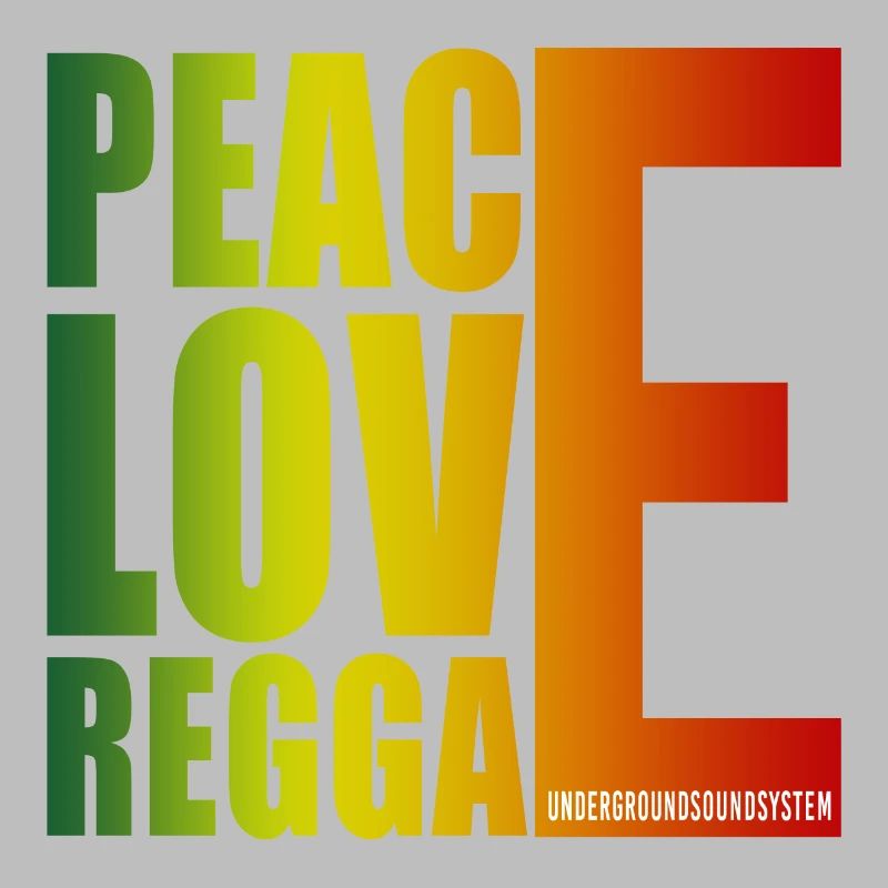 Peace Love Reggae Gradient