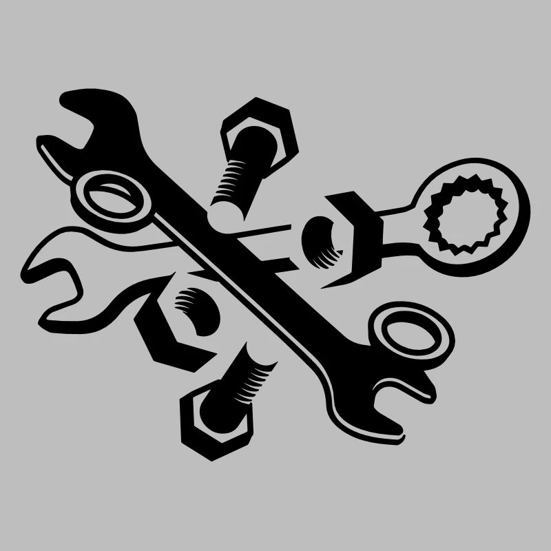 deux clés avec écrous et vis