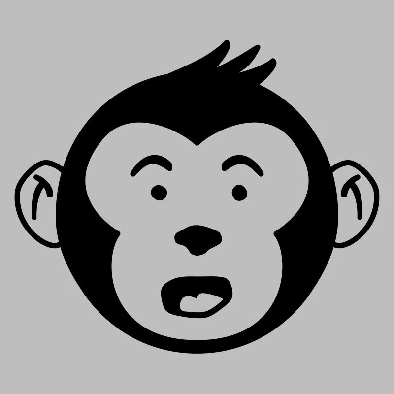 Tête de singe mignonne - Conception de singe drôle