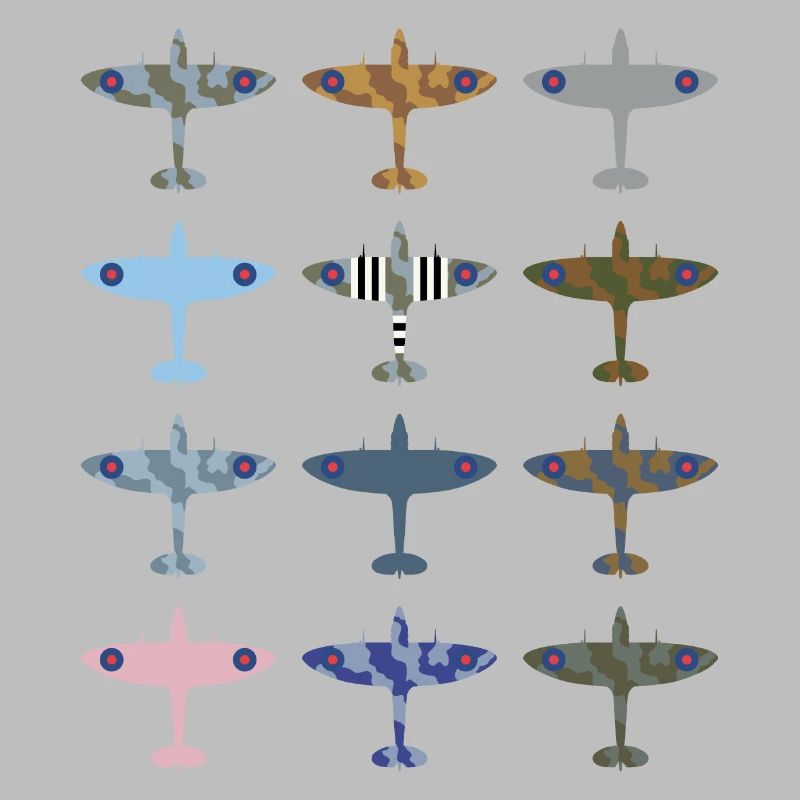 Spitfire fighter plane / camouflage pattern