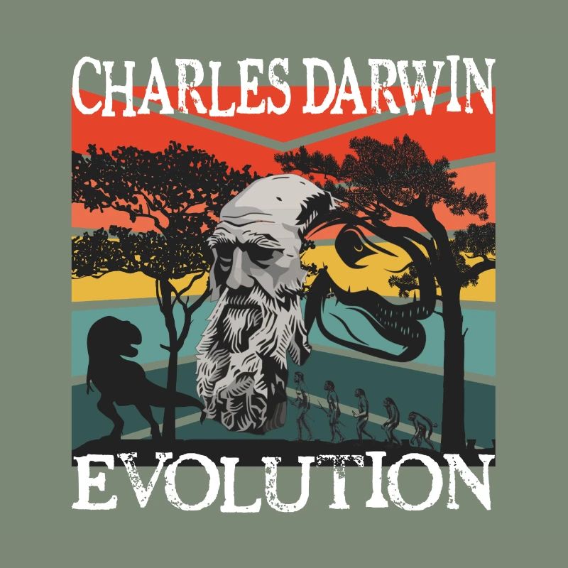 Idée cadeau textile Charles Darwin Evolution