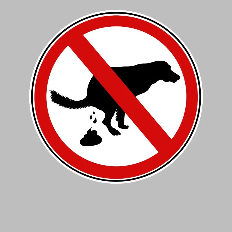 Panneau d’interdiction de merde pour chiens