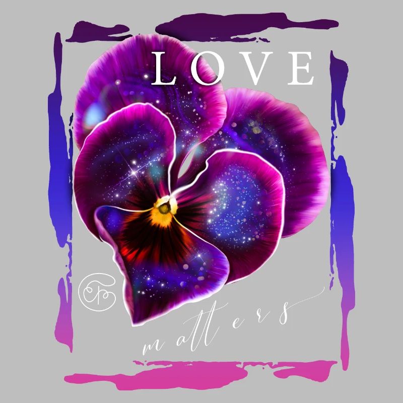 L’amour compte Fleur Saint-Valentin Dicton romantique