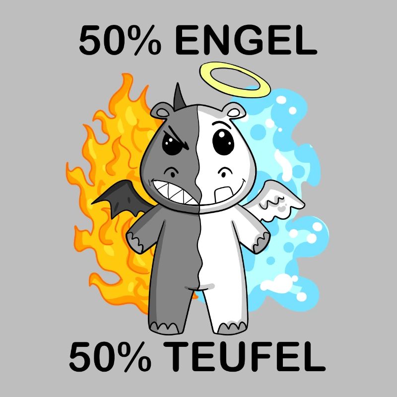 Nilpferd - Engel und Teufel