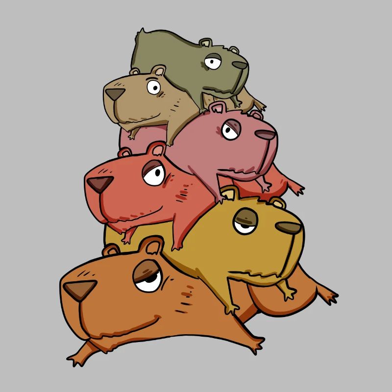 Capybara pile capybara