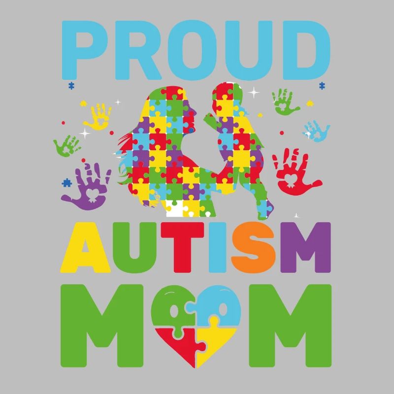 Stolze Autismus-Mutter-Bewusstseinsmutter