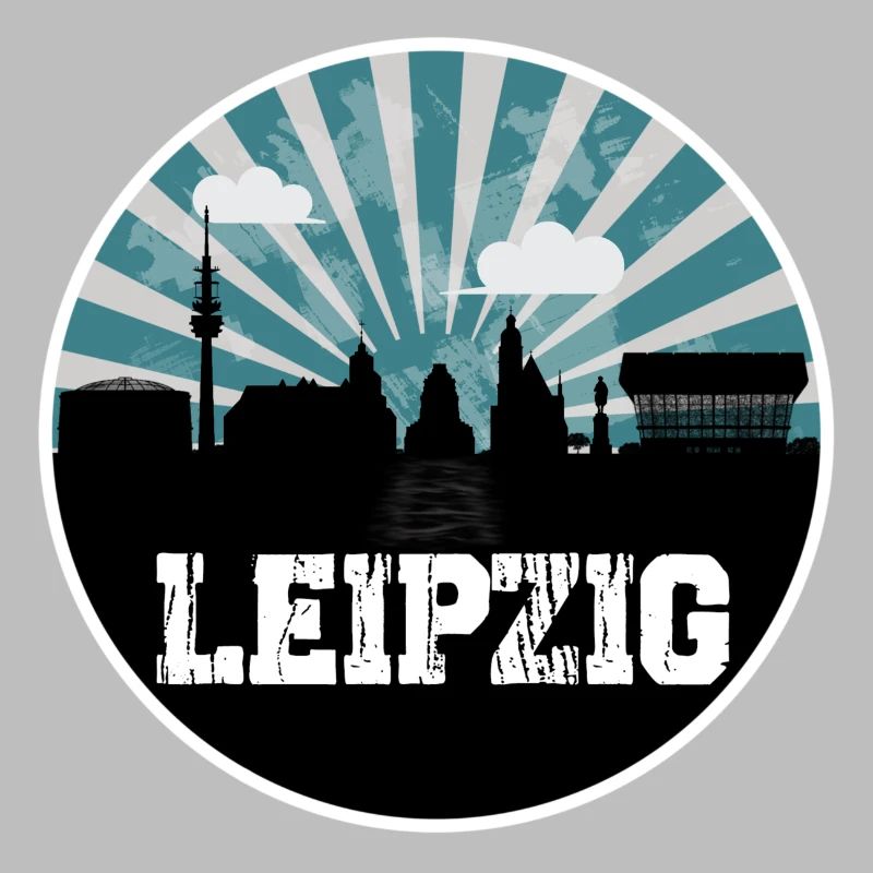Leipzig Skyline Blue Hour