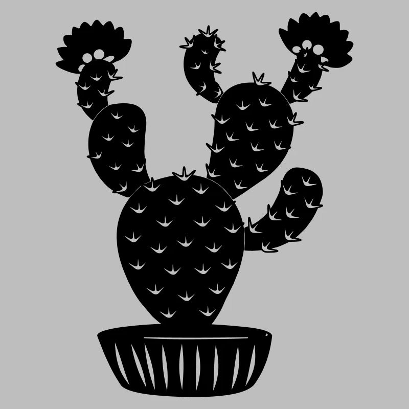 Pot de fleurs avec cactus