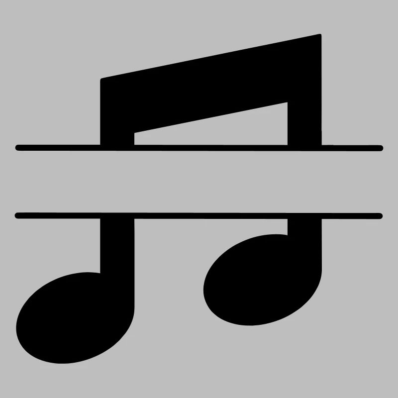 Musical note text banner