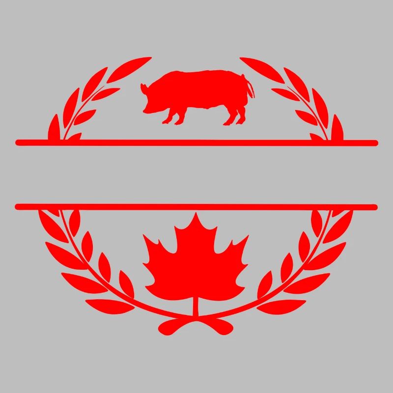 Couronne de laurier de cochon feuille d’érable du Canada