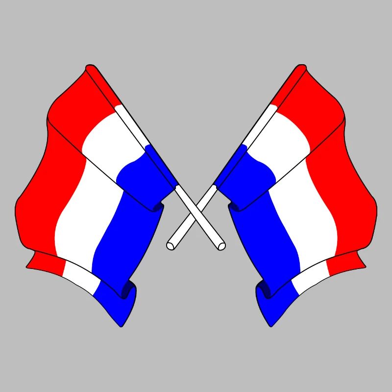 Deux drapeaux Pays-Bas