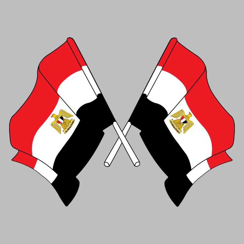 Deux drapeaux Egypte