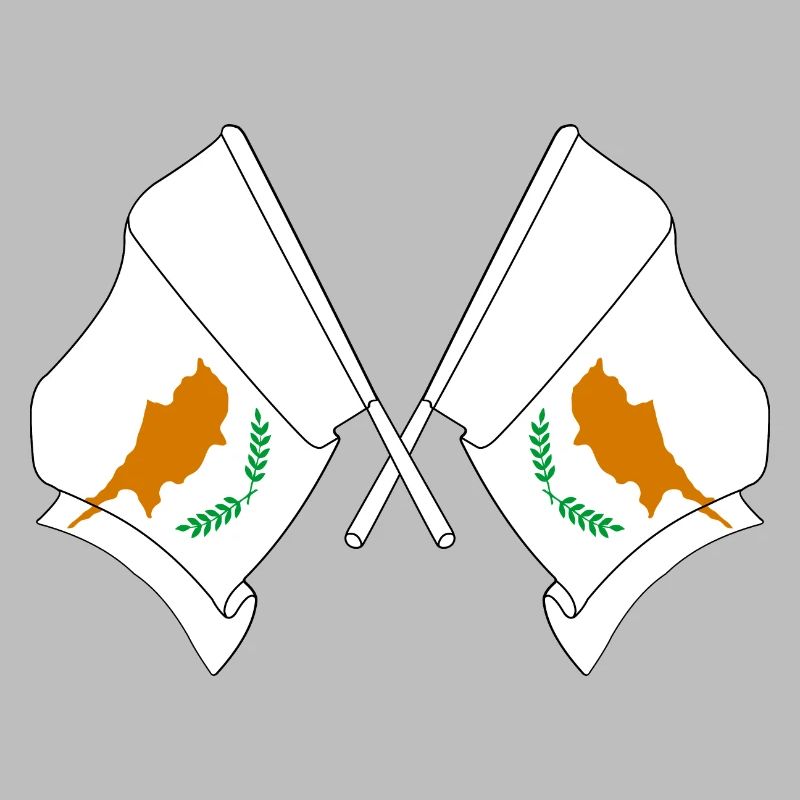 Deux drapeaux Chypre