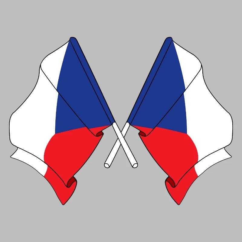 Deux drapeaux République tchèque
