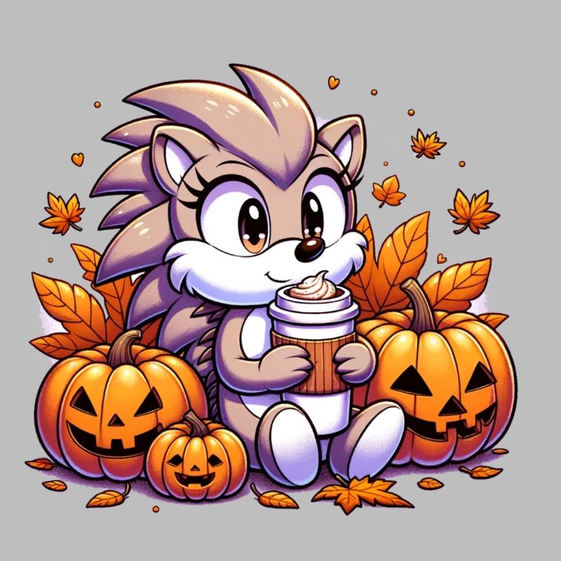 Hérisson boit Halloween