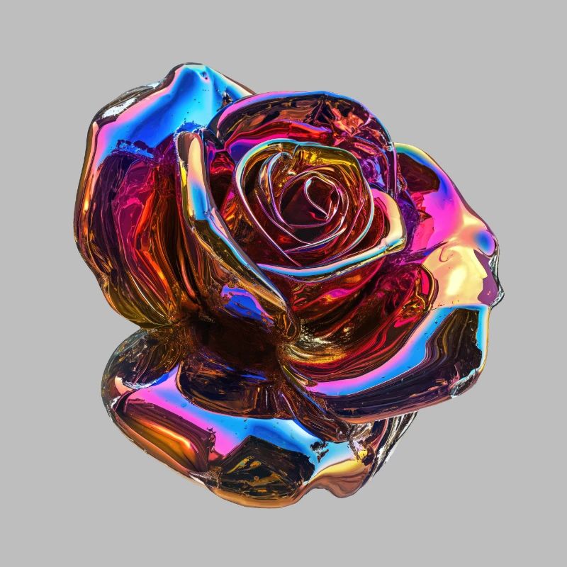 Irisierende Regenbogenrose