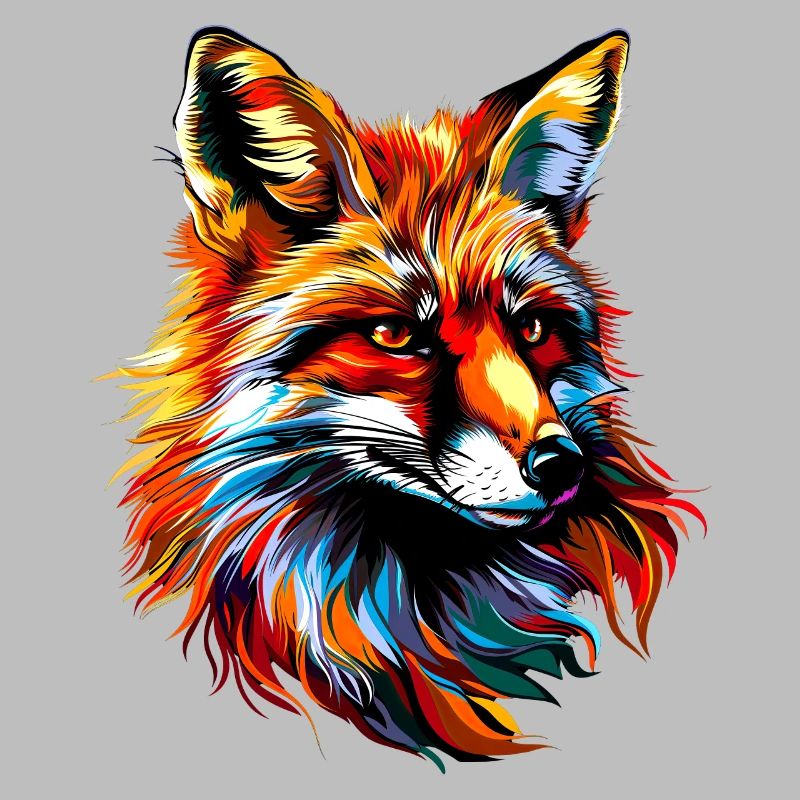 Fox Pop Art Colorful Fox Lover Red Fox Foxes