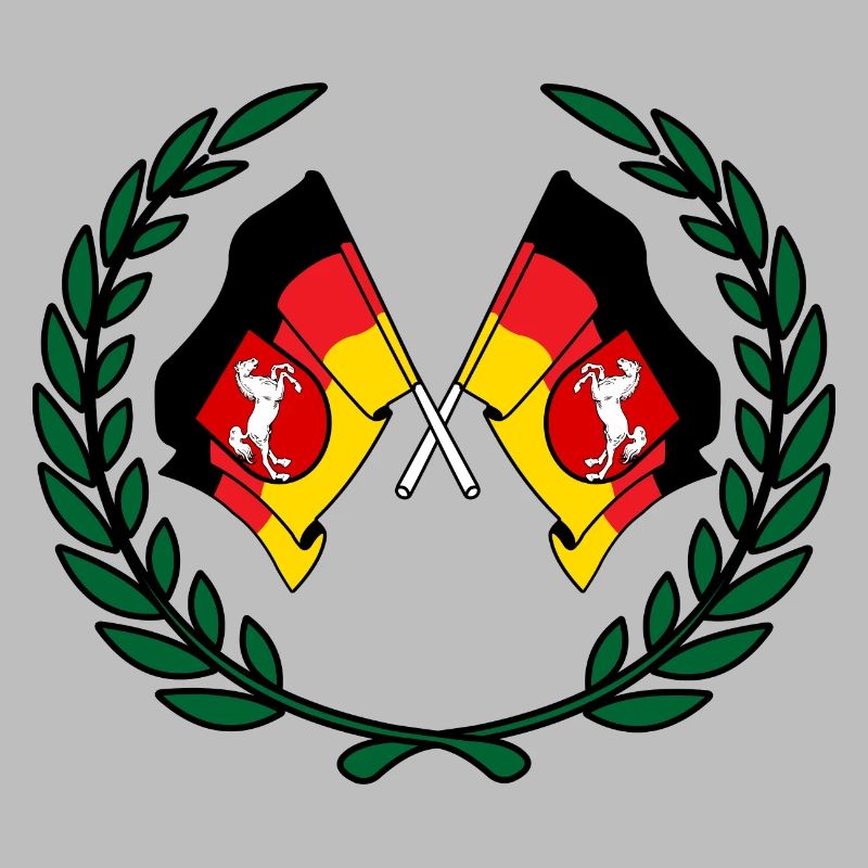 Drapeaux Couronne de laurier de Basse-Saxe