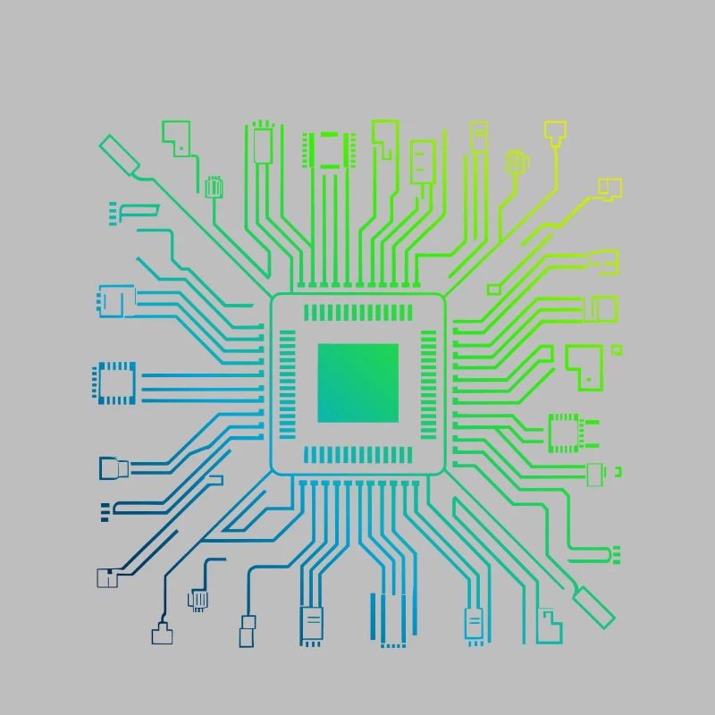 Coloré Ordinateur Circuit Imprimé Board Tech Électronique