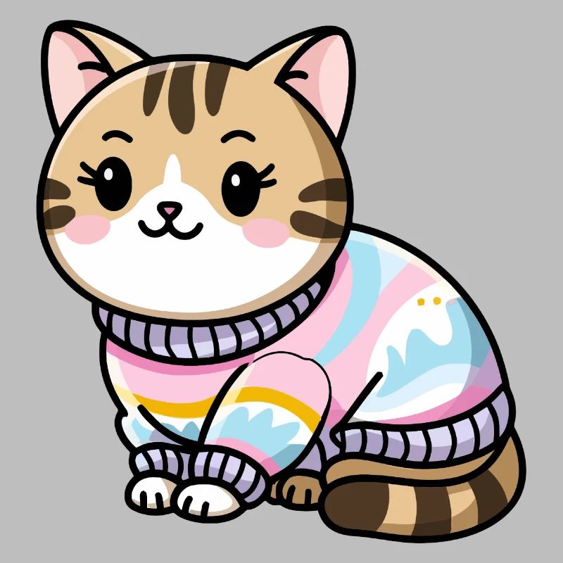 Pull douillet chat