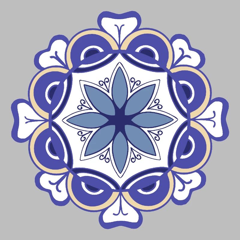 oriental pattern morocco blue tones