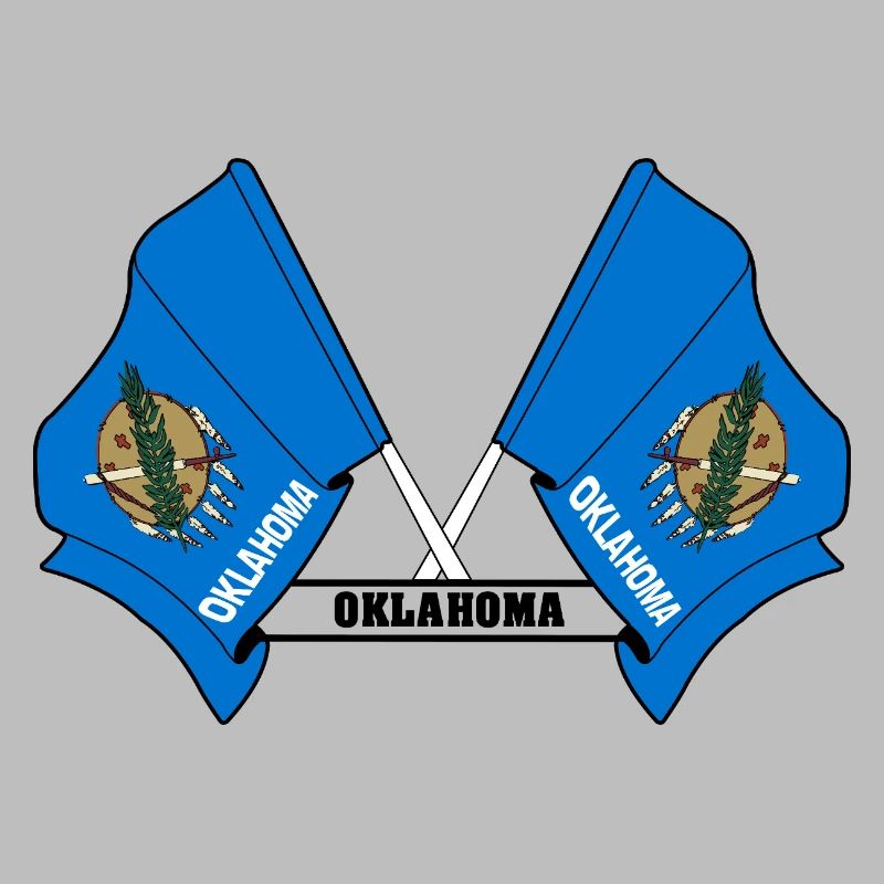 Two flags text OKLAHOMA