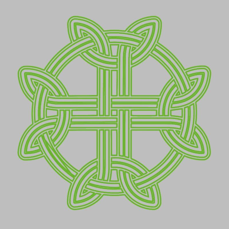 Celtic Cross Pattern Neon Green