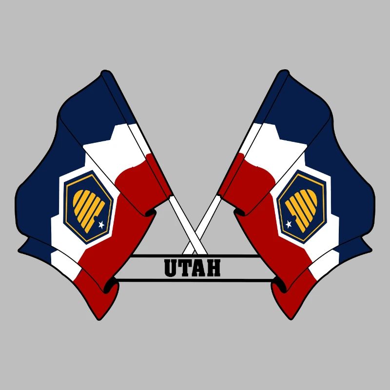 Two flags text UTAH