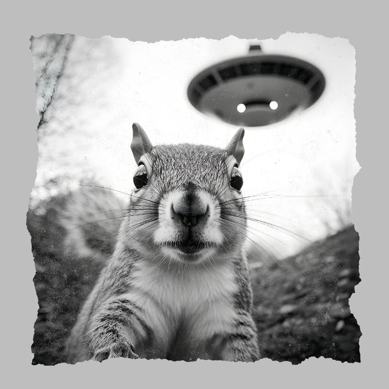 Alien Eichhörnchen Begegnung – Lustiges Sci-Fi