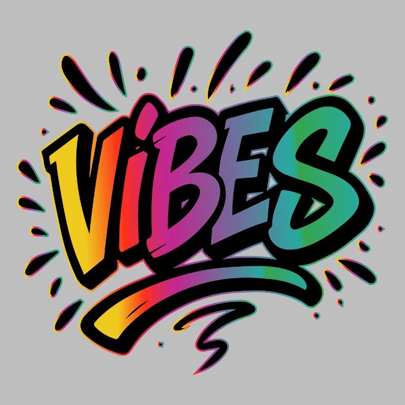 VIBES Graffiti Schriftzug – Farbstarkes Statement