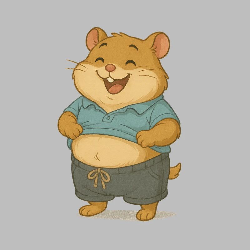 Hamster réfrigéré au look décontracté