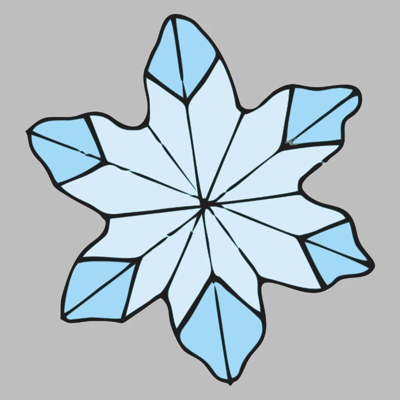 Design élégant de fleur de glace bleue