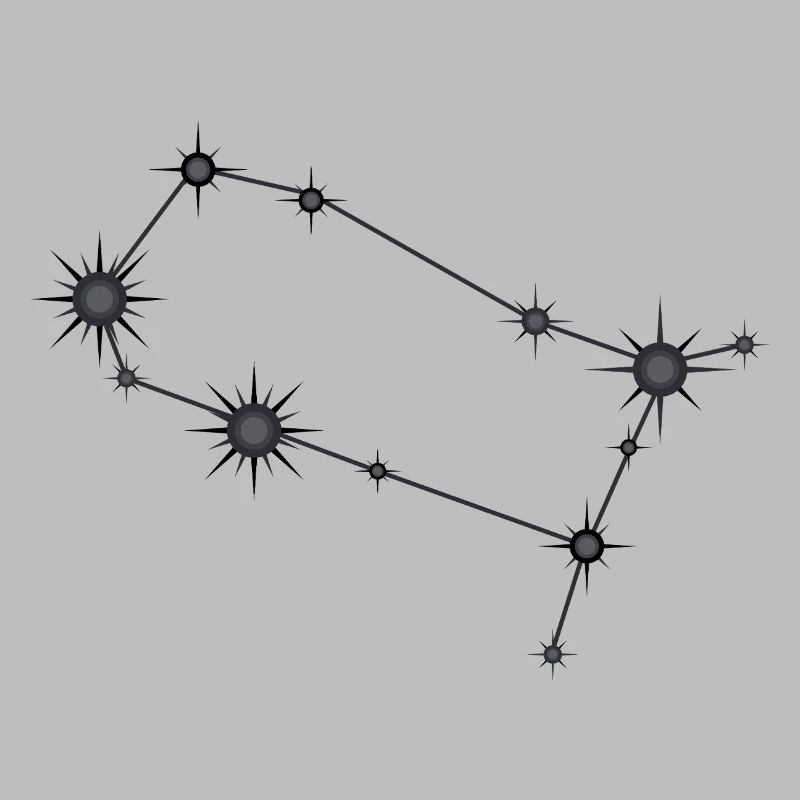 Zwillinge Sternbild Sternzeichen Schwarz & Grau